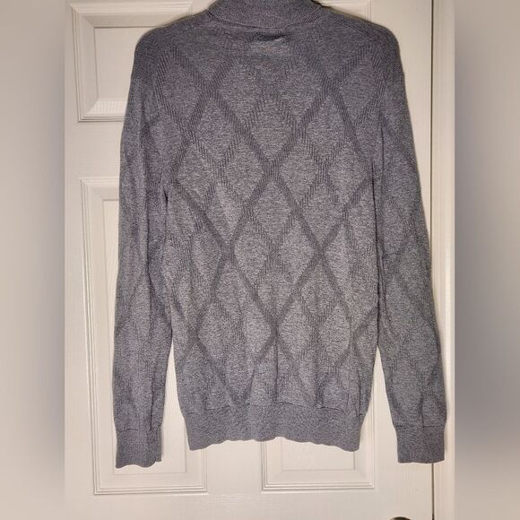 Tasso Elba XL Gray Lngsleeves 100% SUPIMACOTTON Turtleneck Knitted Men Sweater - Picture 9 of 9